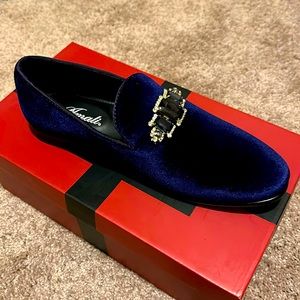 Brand new men’s deep purple loafers